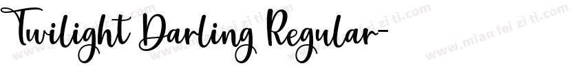 Twilight Darling Regular字体转换